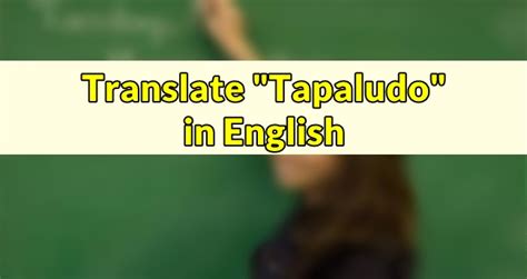 tapalodo in english
